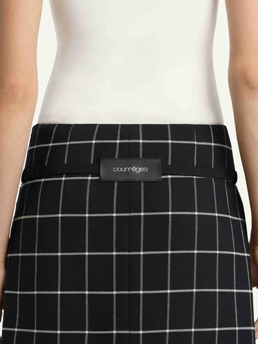 Courrèges Mujer Barcelona Falda Mini Cuadros color Blanco Y Negro sku 750-001770 01 - Foto 4