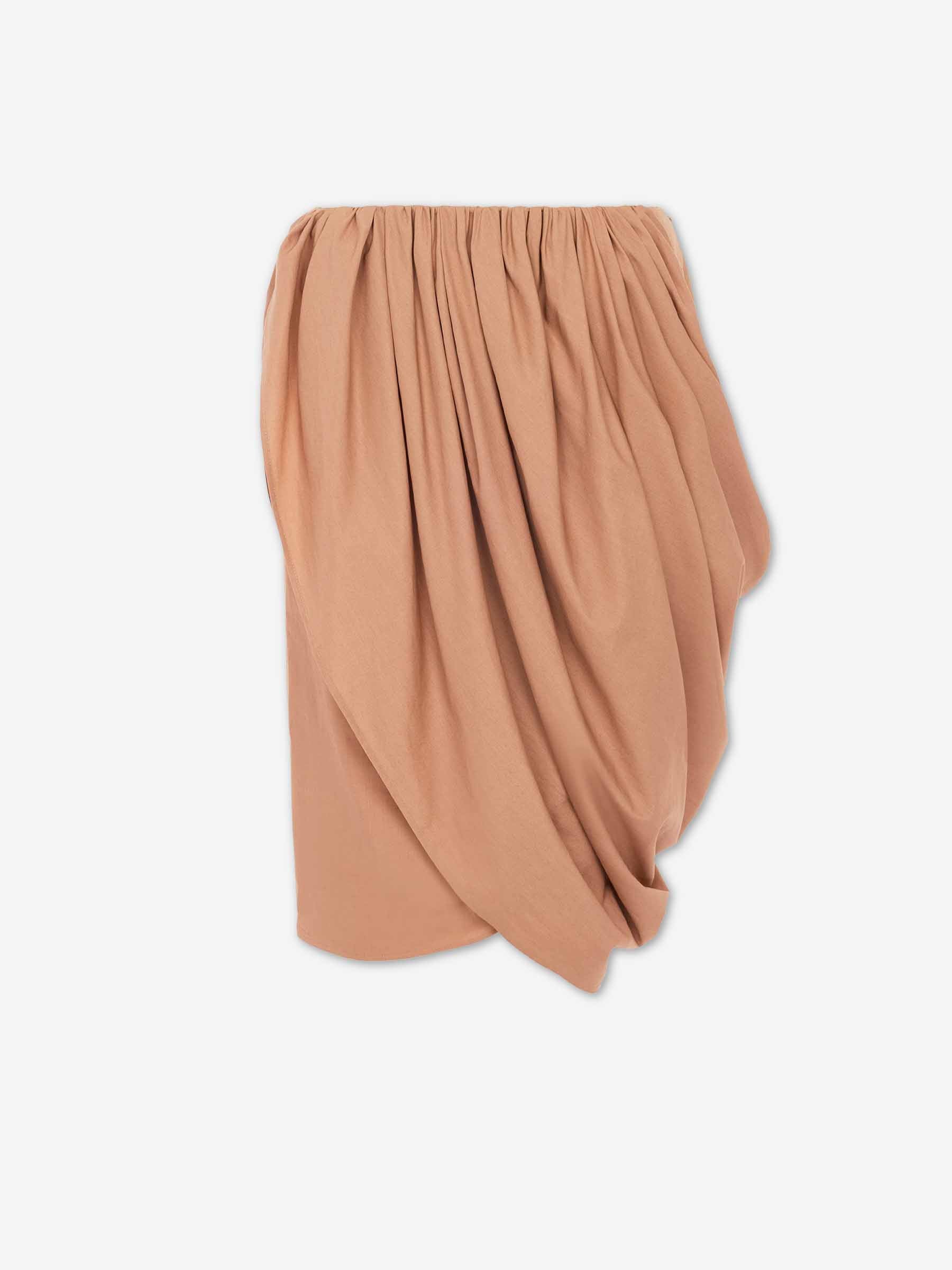 Chloé Mujer Barcelona Falda Drapeada Asimétrica color Melocotón sku 750-001782 01 - Foto 1