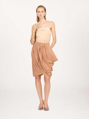 Chloé Mujer Barcelona Falda Drapeada Asimétrica color Melocotón sku 750-001782 01 - Foto 2