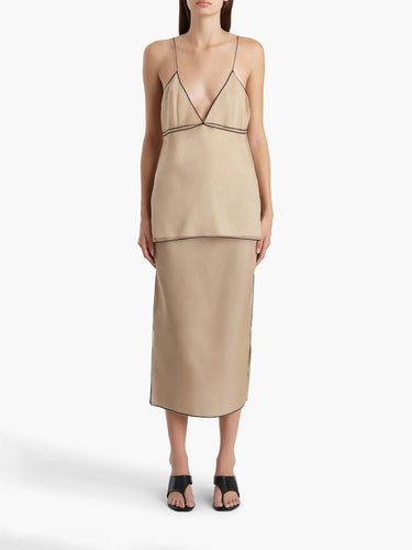 Khaite Mujer Barcelona Falda Midi Syndi color Camel sku 750-001787 01 - Foto 2