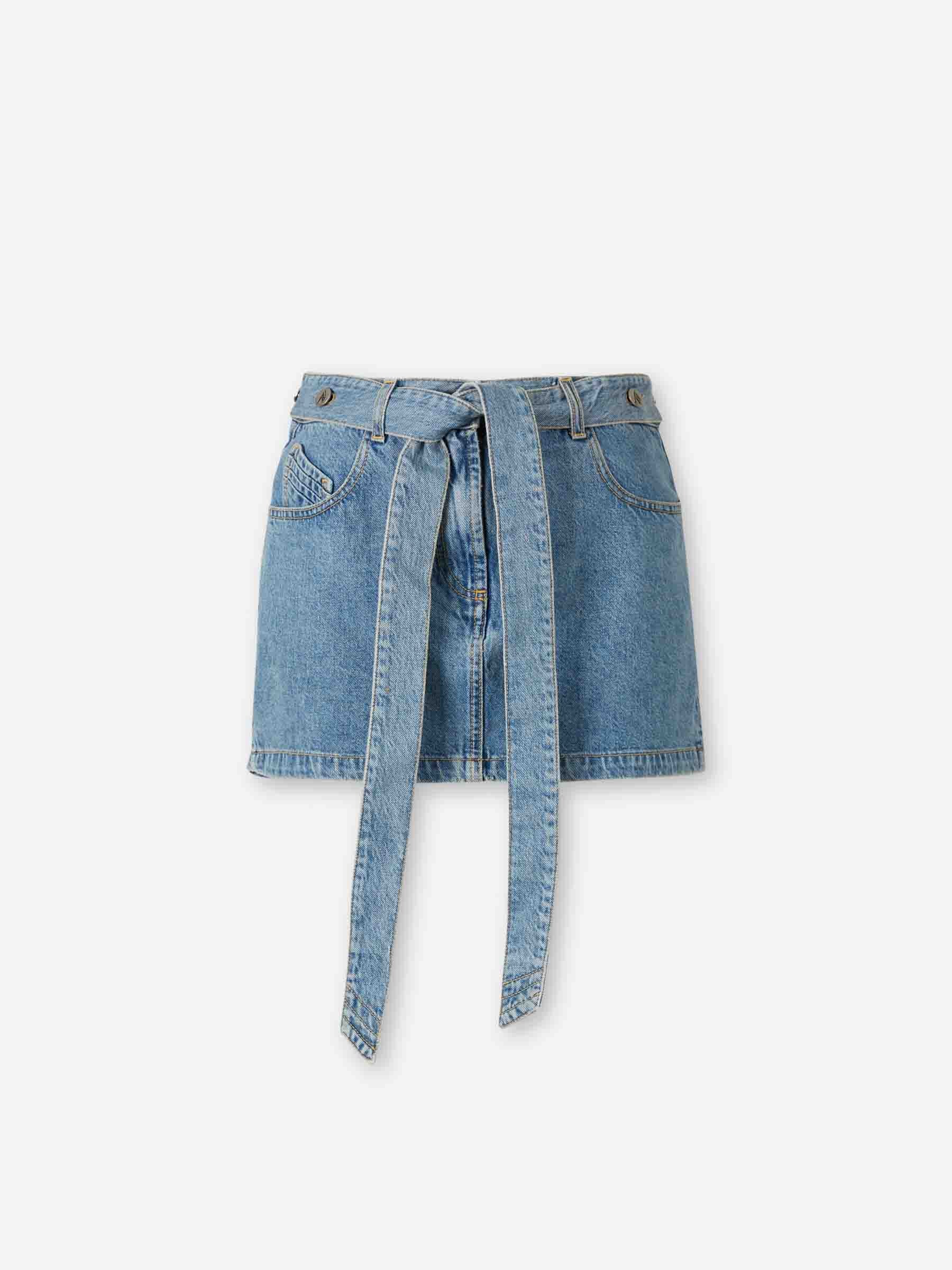 The Attico Mujer Barcelona Falda Mini Denim color Azul Denim sku 750-001799 01 - Foto 1