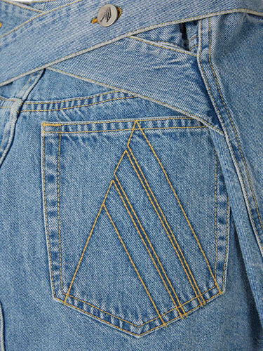 The Attico Mujer Barcelona Falda Mini Denim color Azul Denim sku 750-001799 01 - Foto 5