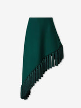 Alaïa Mujer Barcelona Falda Asimétrica Borlas color Verde Oscuro sku 750-001801 01 - Foto 1