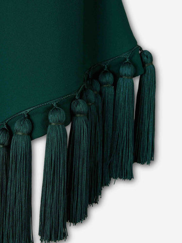 Alaïa Mujer Barcelona Falda Asimétrica Borlas color Verde Oscuro sku 750-001801 01 - Foto 3