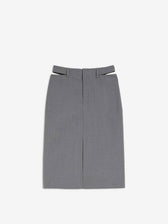 Jil Sander Mujer Barcelona Falda Lápiz Lana color Gris sku 750-001806 02 - Foto 1