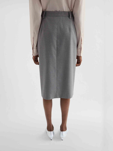 Jil Sander Mujer Barcelona Falda Lápiz Lana color Gris sku 750-001806 02 - Foto 3
