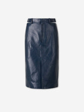 Jil Sander Mujer Barcelona Falda Piel color Azul Marino sku 750-001808 01 - Foto 1