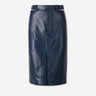 Jil Sander Mujer Barcelona Falda Piel color Azul Marino sku 750-001808 01 - Foto 1