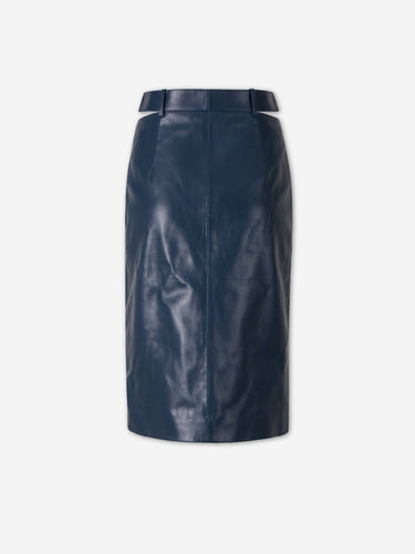Jil Sander Mujer Barcelona Falda Piel color Azul Marino sku 750-001808 01 - Foto 2
