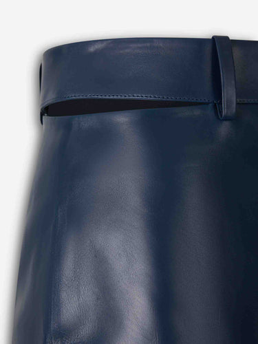 Jil Sander Mujer Barcelona Falda Piel color Azul Marino sku 750-001808 01 - Foto 3