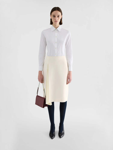Jil Sander Mujer Barcelona Falda Abertura Plisada color Crema sku 750-001815 01 - Foto 2