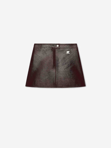 Courrèges Mujer Barcelona Falda Reedition Vinyl color Burdeos sku 750-001820 01 - Foto 1