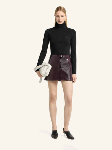 Courrèges Mujer Barcelona Falda Reedition Vinyl color Burdeos sku 750-001820 01 - Foto 2