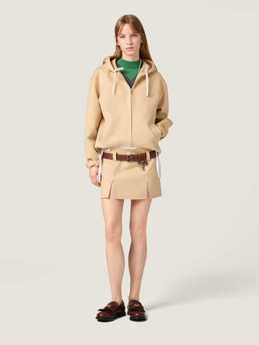 Miu Miu Mujer Barcelona Falda Mini Lana Cashmere color Beige sku 750-001823 01 - Foto 2