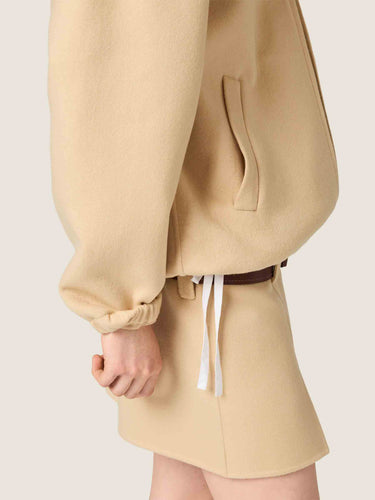 Miu Miu Mujer Barcelona Falda Mini Lana Cashmere color Beige sku 750-001823 01 - Foto 4