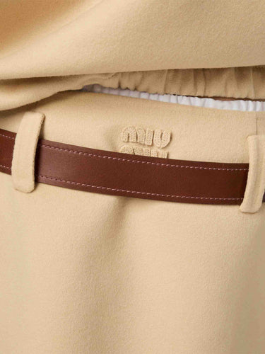 Miu Miu Mujer Barcelona Falda Mini Lana Cashmere color Beige sku 750-001823 01 - Foto 5