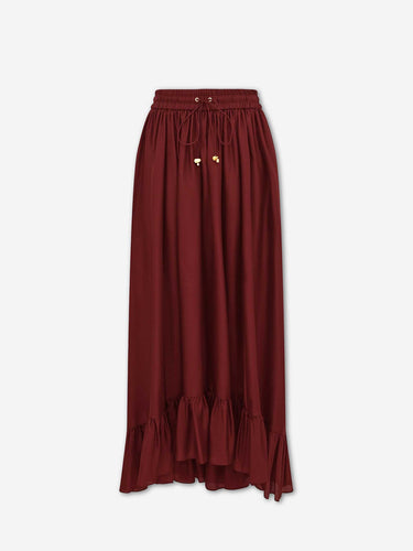 Zimmermann Mujer Barcelona Falda Larga Aster color Burdeos sku 750-001829 01 - Foto 1
