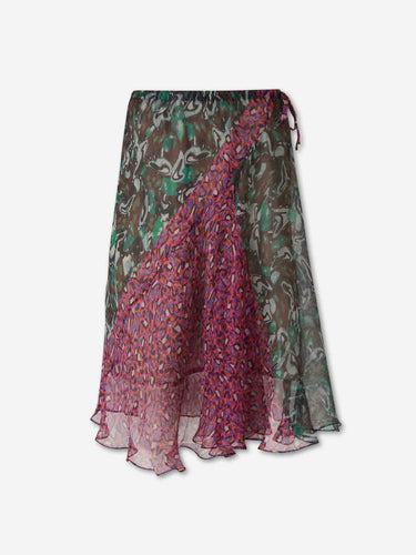 Dries Van Noten Mujer Barcelona Falda Seda Estampada color Multicolor sku 750-001852 01 - Foto 1