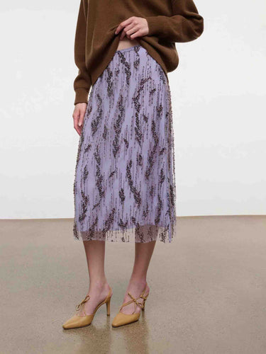 Staud Mujer Barcelona Falda Cuentas Aviva color Lila sku 750-001858 01 - Foto 4