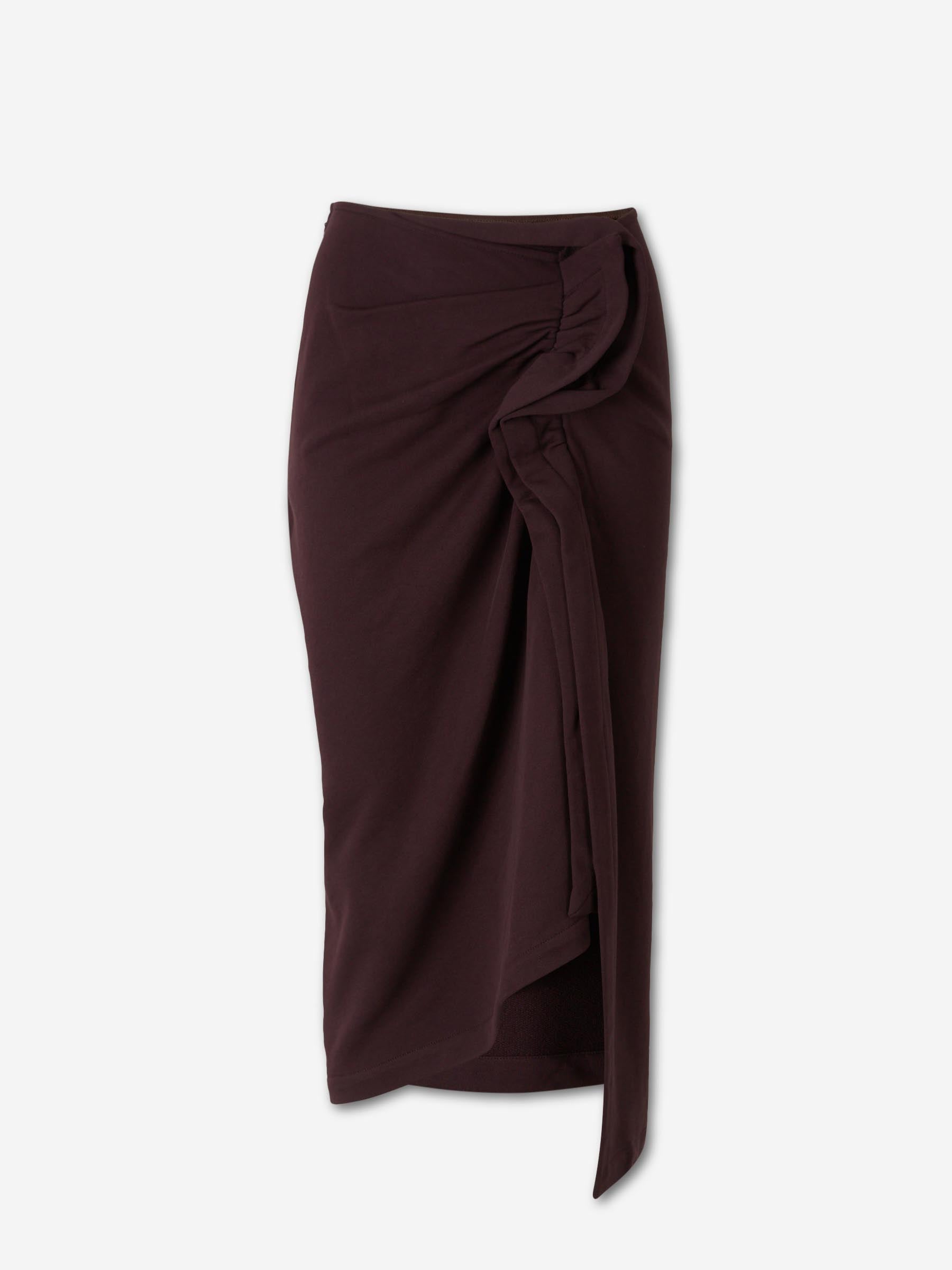 Dries Van Noten Mujer Barcelona Falda Midi Drapeada color Burdeos sku 750-001864 01 - Foto 1