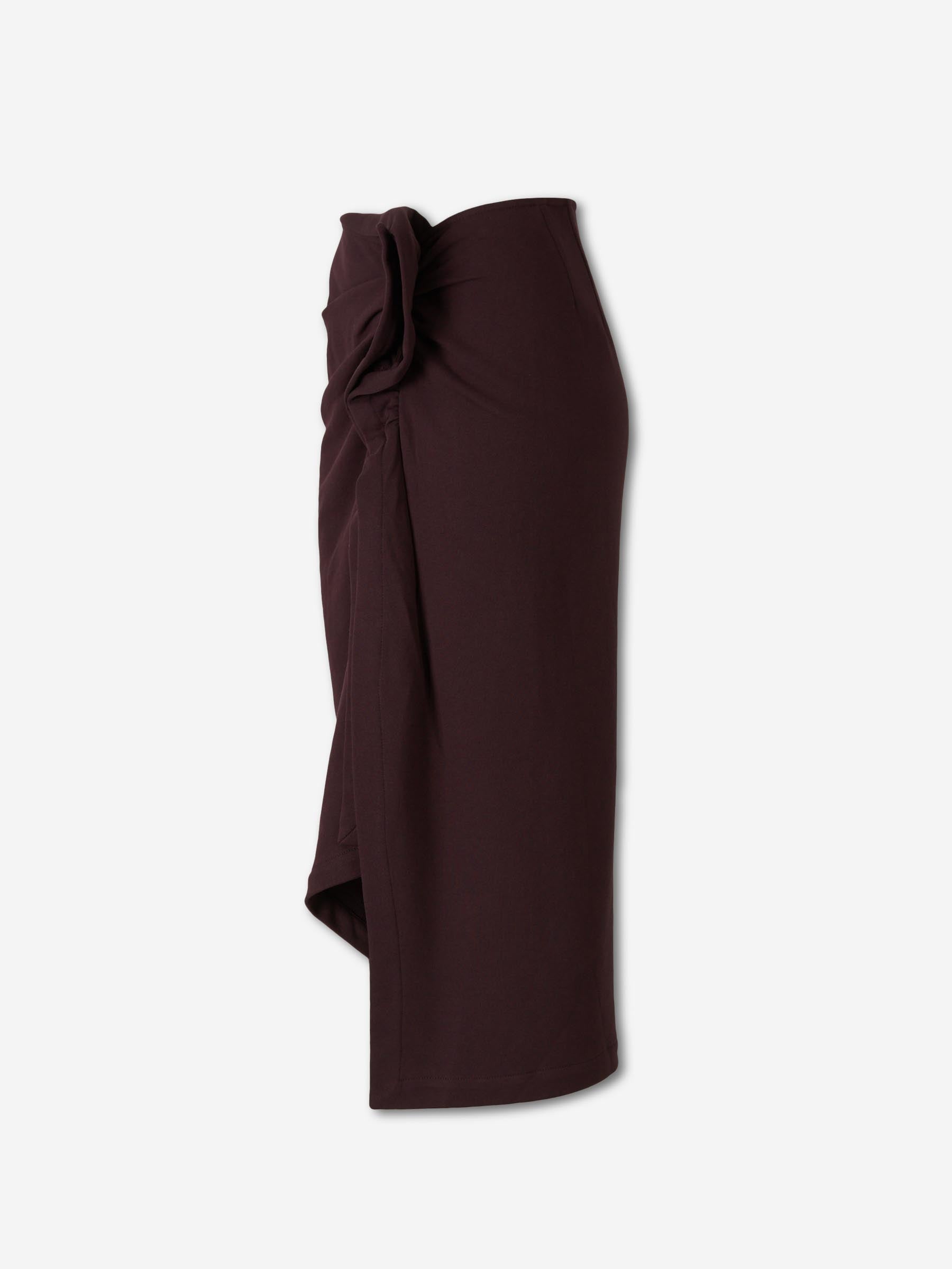 Dries Van Noten Mujer Barcelona Falda Midi Drapeada color Burdeos sku 750-001864 01 - Foto 2