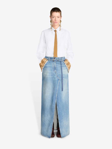 Dries Van Noten Mujer Barcelona Falda Maxi Denim color Azul Denim sku 750-001865 01 - Foto 2