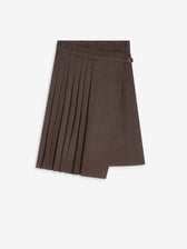 Dries Van Noten Mujer Barcelona Falda Cruzada Plisada color Marrón Oscuro sku 750-001867 01 - Foto 1