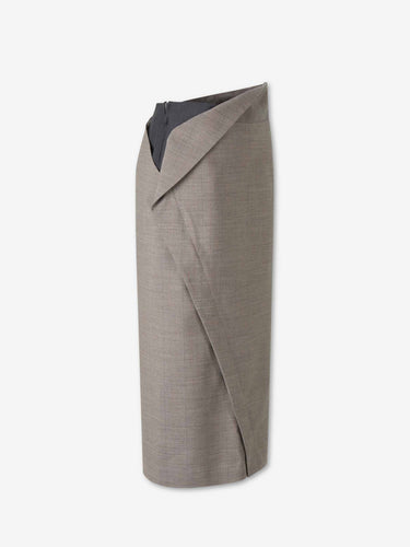 Jil Sander Mujer Barcelona Falda Cruzada Cuadros color Gris sku 750-001869 01 - Foto 2