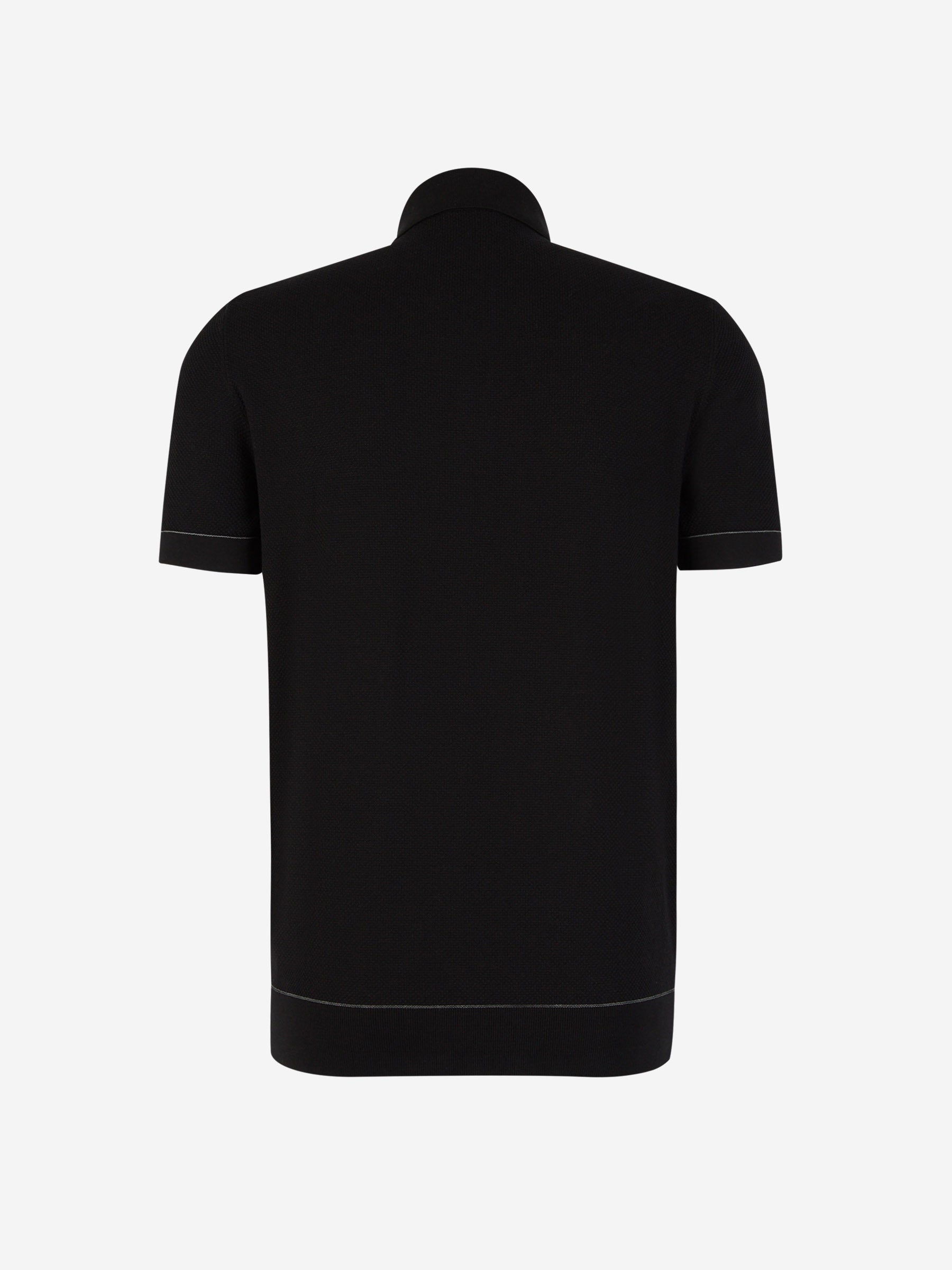 Brioni Hombre Barcelona Polo Piqué Sea Island color Negro sku 552-001516 01 - Foto 2