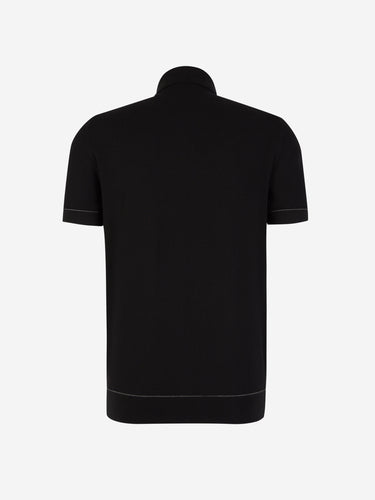 Brioni Hombre Barcelona Polo Piqué Sea Island color Negro sku 552-001516 01 - Foto 2