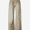 Printed Denim Pants
