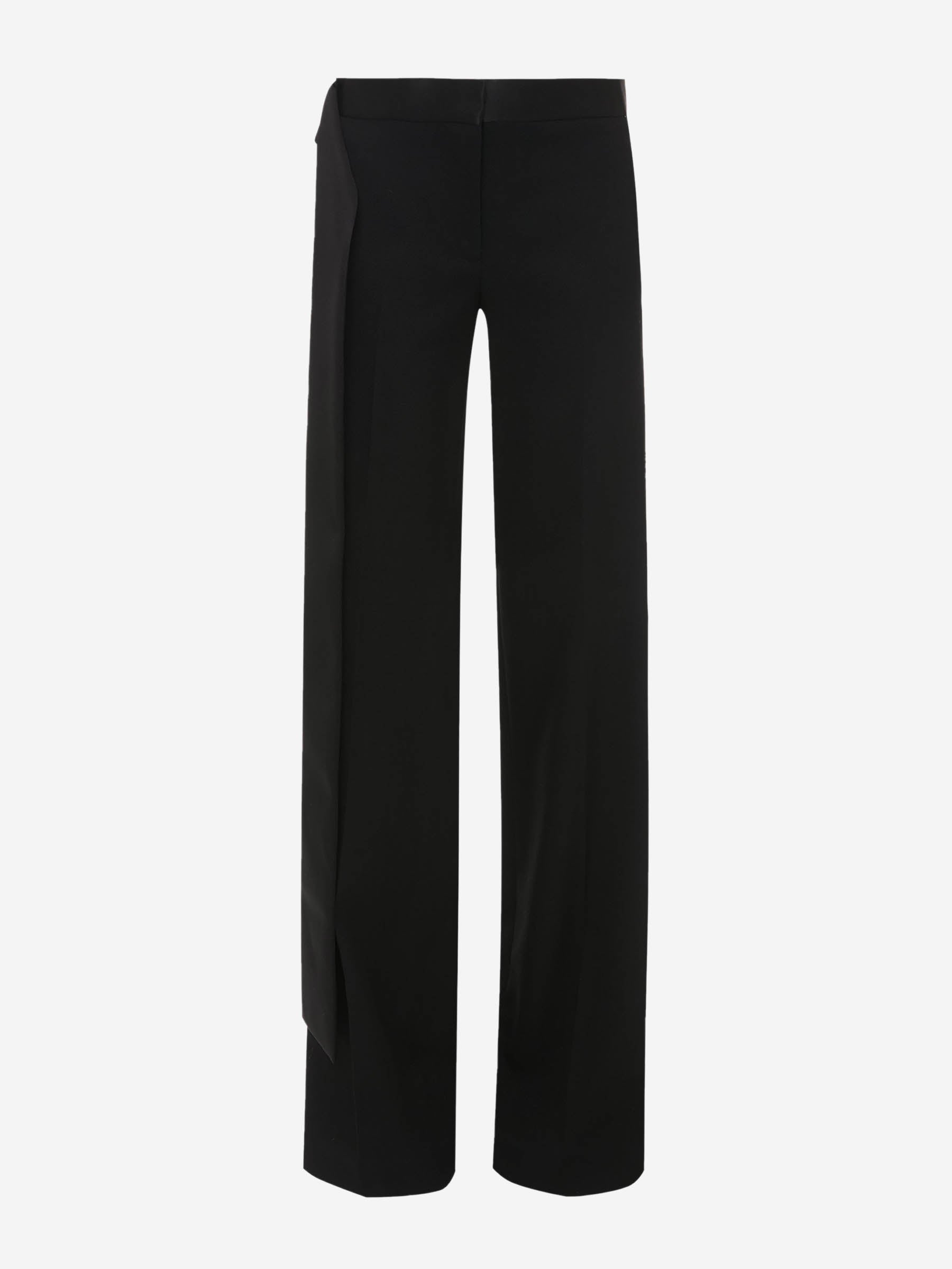 Victoria Beckham Mujer Barcelona Pantalones Satén Lazo color Negro sku 761-003685 01 - Foto 1
