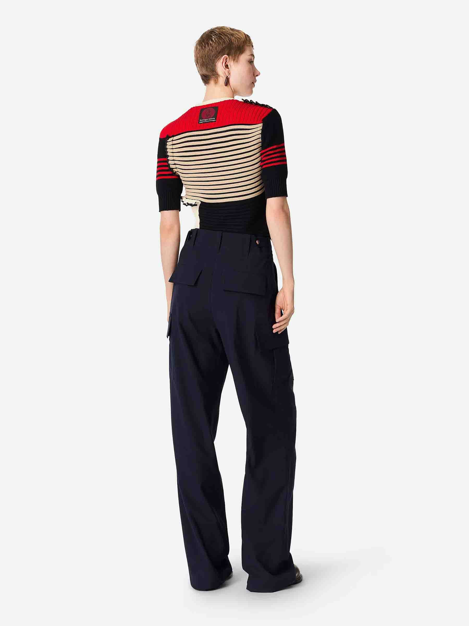 Bottega Veneta Mujer Barcelona Pantalones Cargo Lana color Azul Noche sku 761-003687 02 - Foto 2