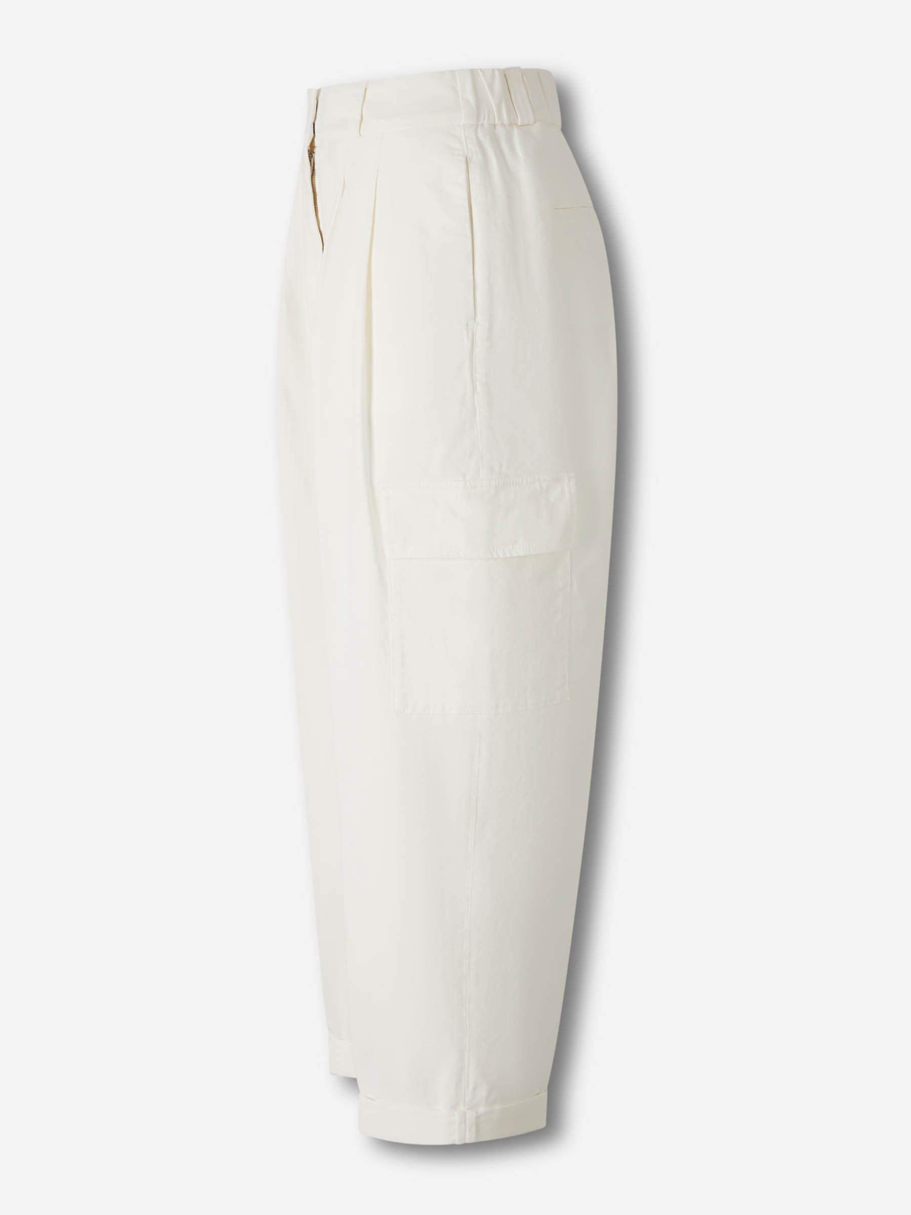Peserico Mujer Barcelona Pantalones Cargo Algodón color Blanco sku 761-003819 01 - Foto 2