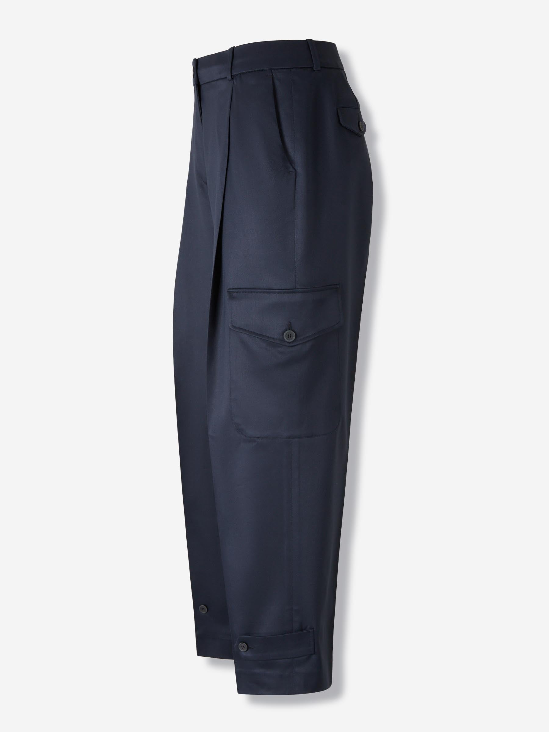 Peserico Mujer Barcelona Pantalones Cargo color Azul Noche sku 761-003823 01 - Foto 2