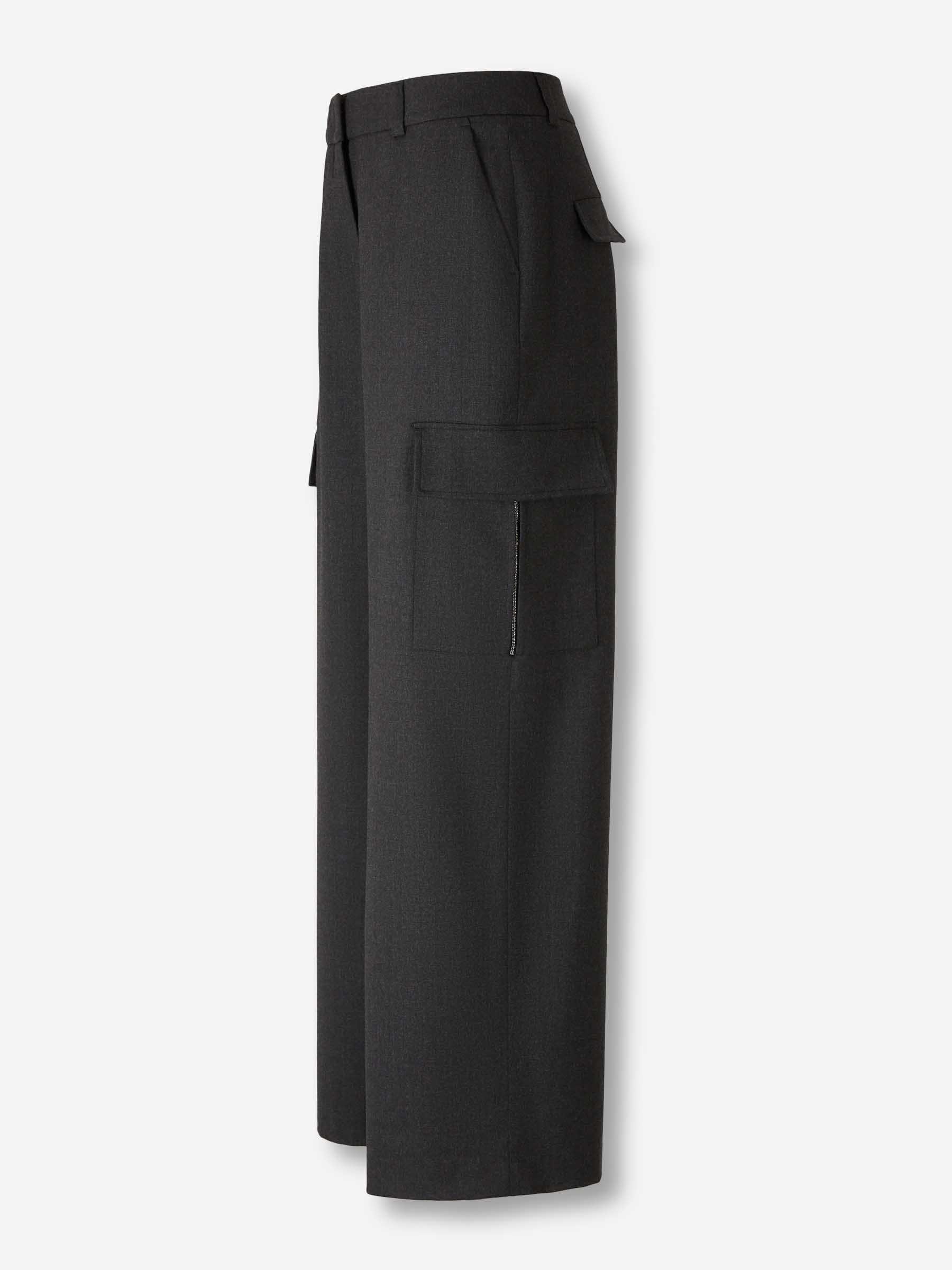 Peserico Mujer Barcelona Pantalones Rectos Cargo color Gris Antracita sku 761-003835 01 - Foto 2