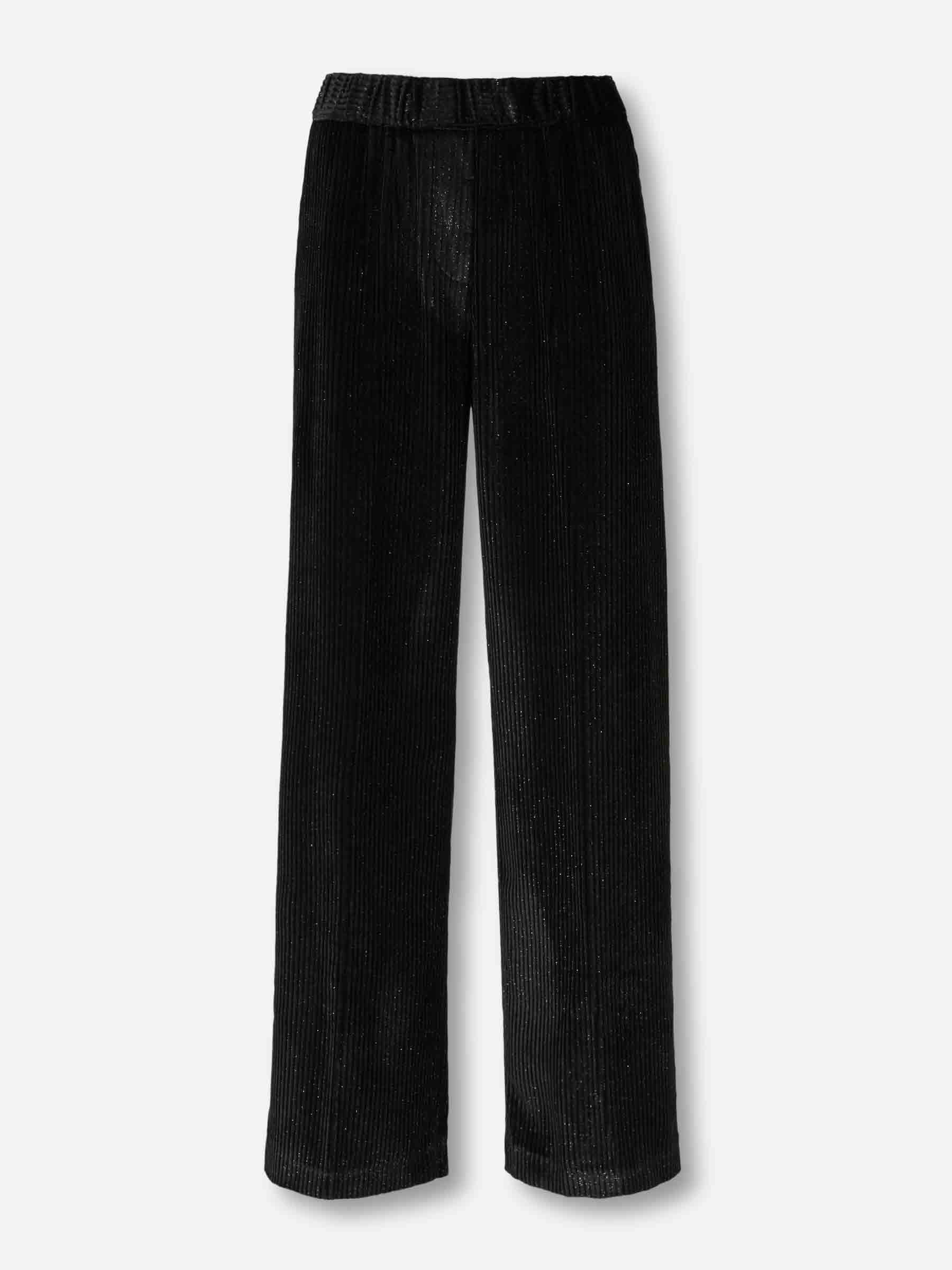 Peserico Mujer Barcelona Pantalones Anchos Pana color Negro sku 761-003838 01 - Foto 1