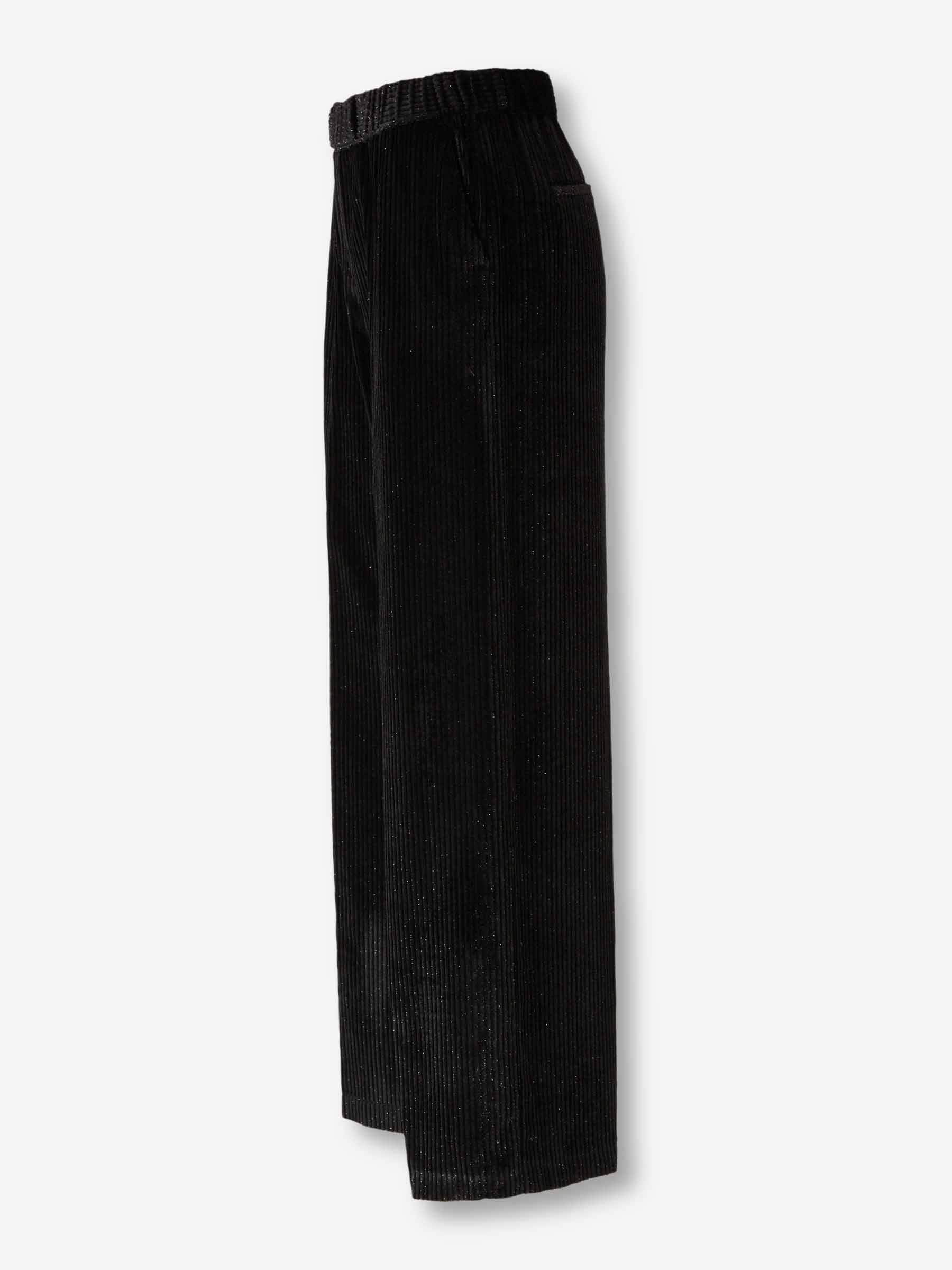 Peserico Mujer Barcelona Pantalones Anchos Pana color Negro sku 761-003838 01 - Foto 2