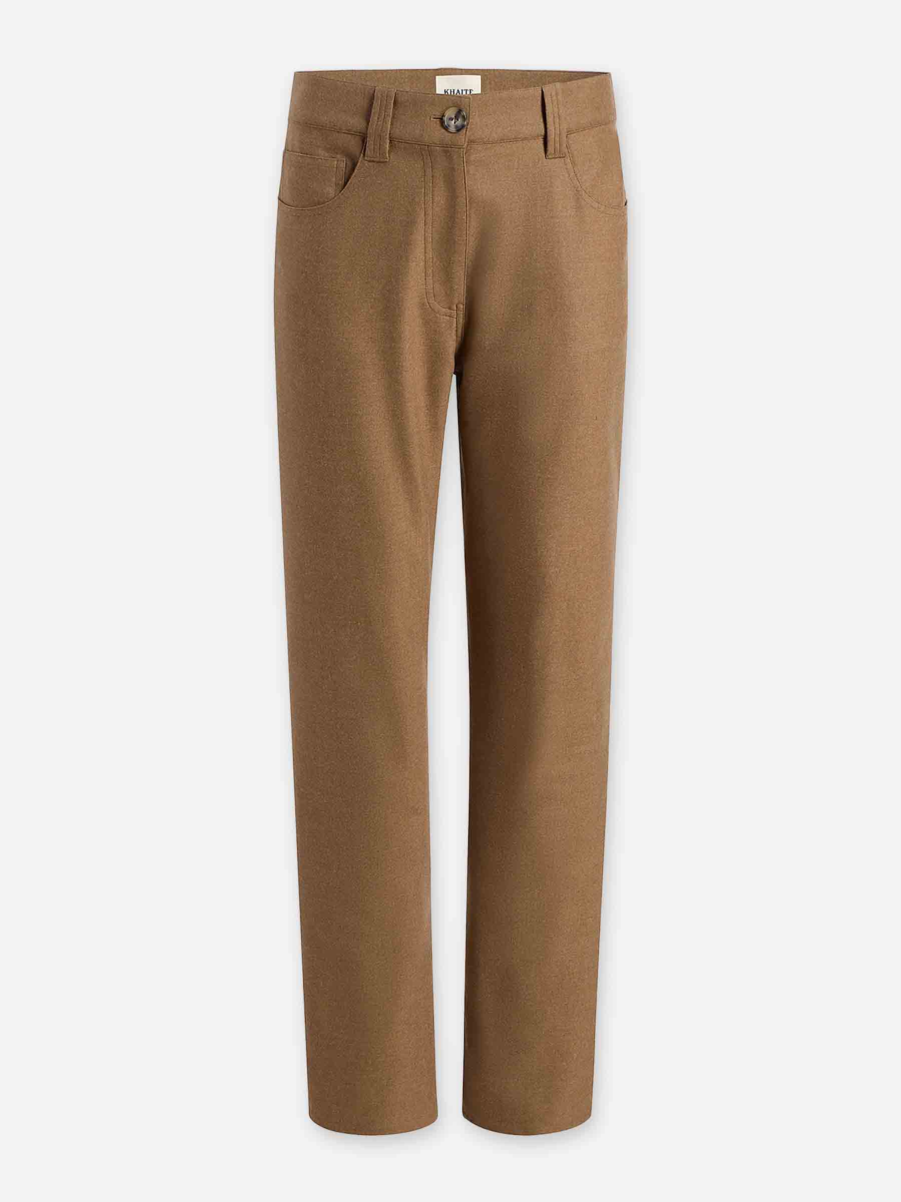 Khaite Mujer Barcelona Pantalones Rectos Callum color Camel sku 761-003850 01 - Foto 1