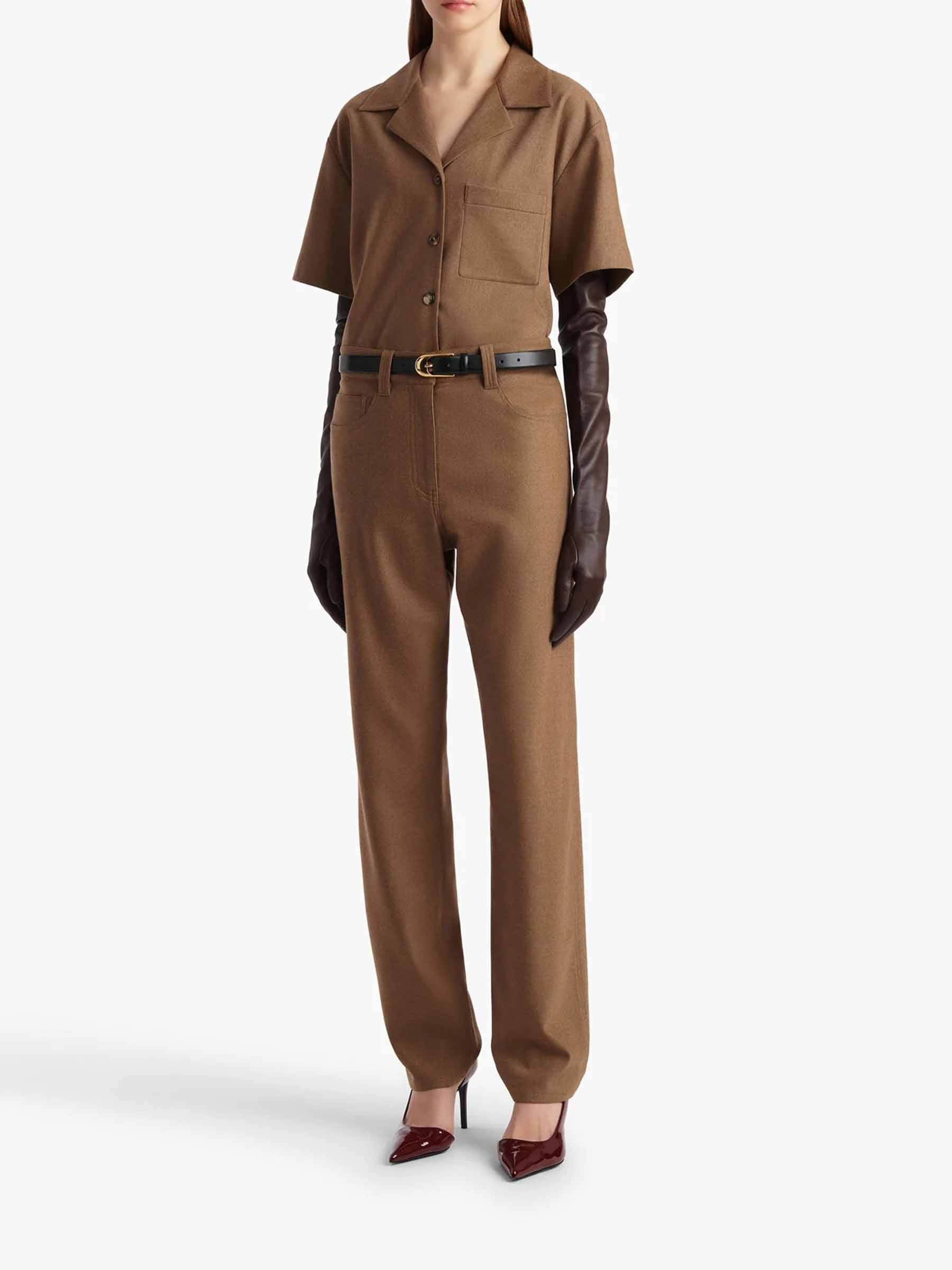 Khaite Mujer Barcelona Pantalones Rectos Callum color Camel sku 761-003850 01 - Foto 2