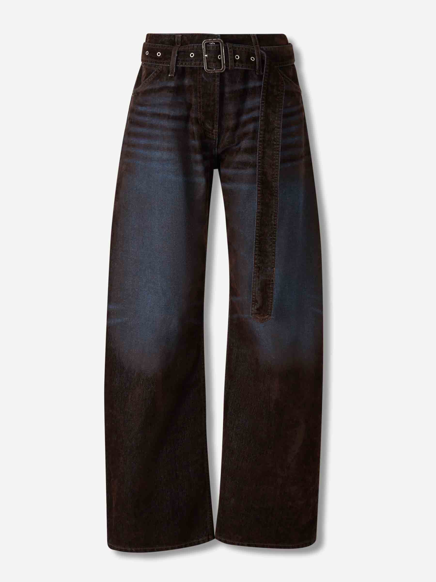 Acne Studios Mujer Barcelona Jeans Anchos Terciopelo color Marrón Oscuro sku 761-003858 01 - Foto 1