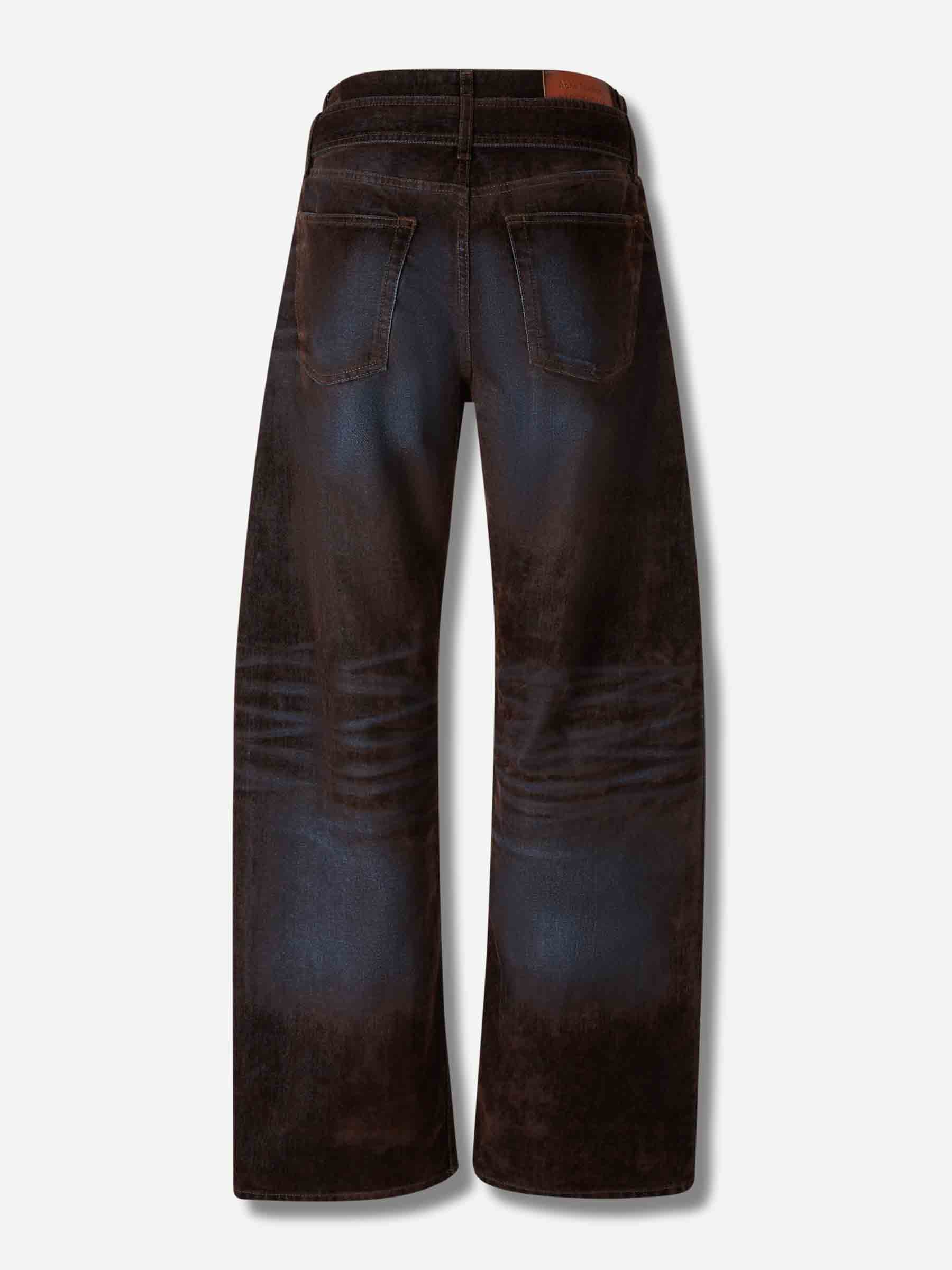 Acne Studios Mujer Barcelona Jeans Anchos Terciopelo color Marrón Oscuro sku 761-003858 01 - Foto 2