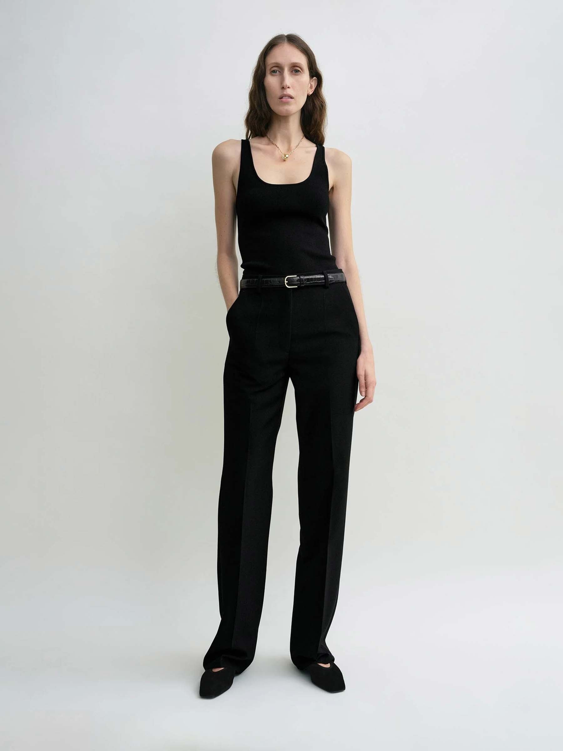 TOTEME Mujer Barcelona Pantalones Vestir Rectos color Negro sku 761-003868 01 - Foto 2