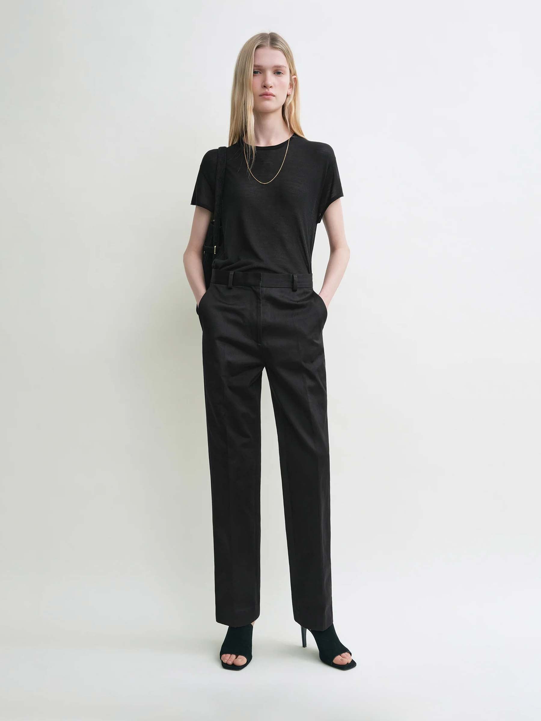 TOTEME Mujer Barcelona Pantalones rectos color Negro sku 761-003869 01 - Foto 2