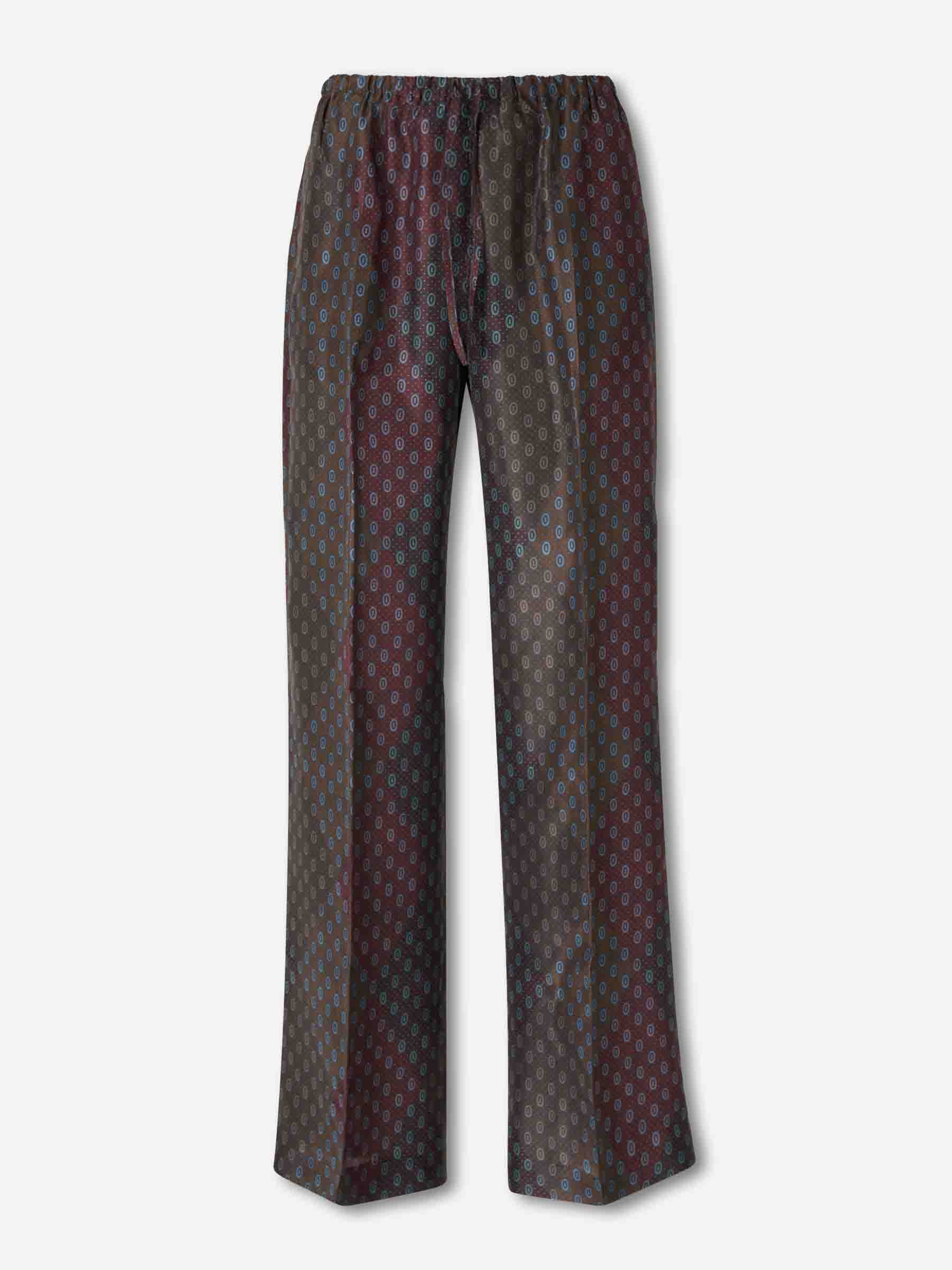 Dries Van Noten Mujer Barcelona Pantalones Anchos Estampados color Burdeos sku 761-003871 01 - Foto 1