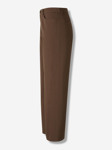 TOTEME Mujer Barcelona Pantalones Rectos Twisted color Marrón Oscuro sku 761-003891 01 - Foto 2