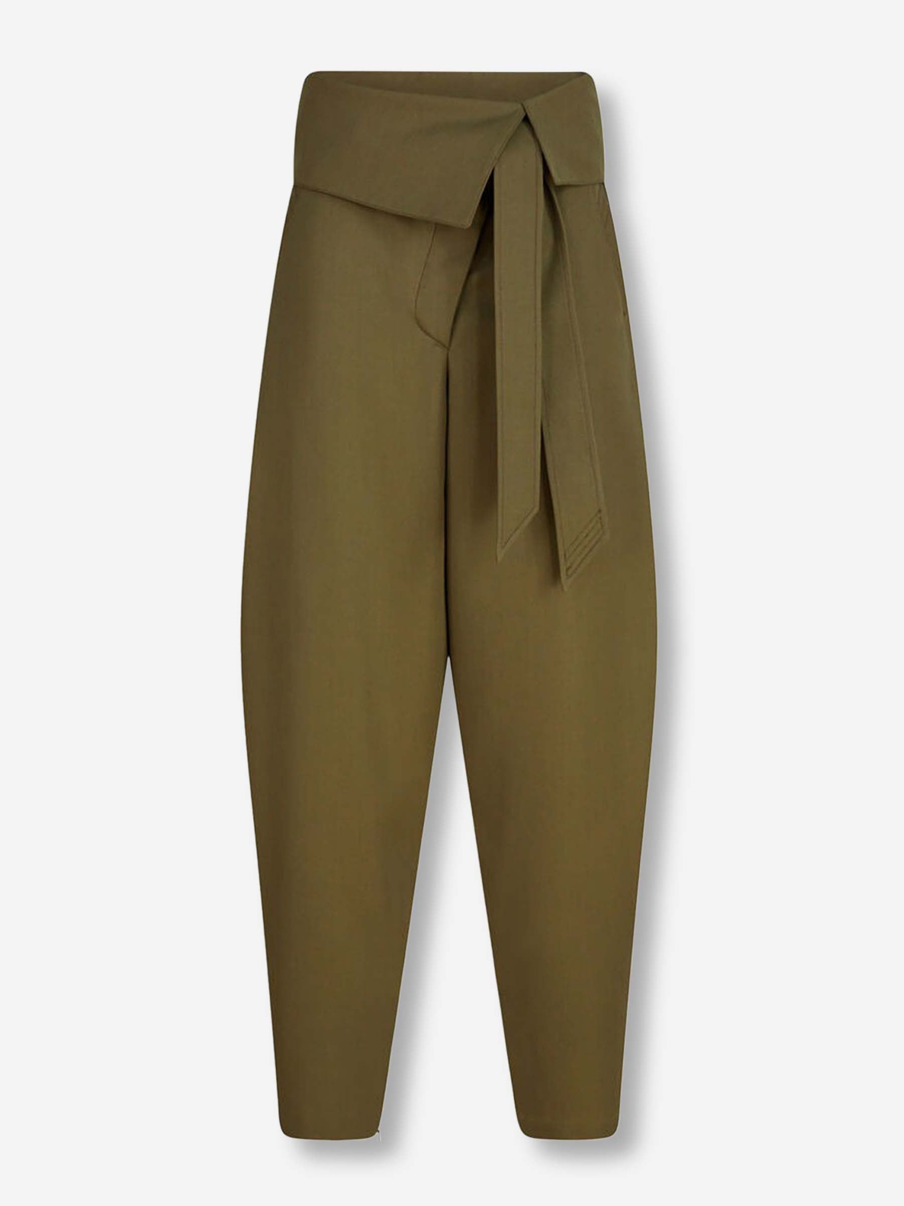 The Attico Mujer Barcelona Pantalones Straight Lana color Verde Militar sku 761-003903 01 - Foto 1