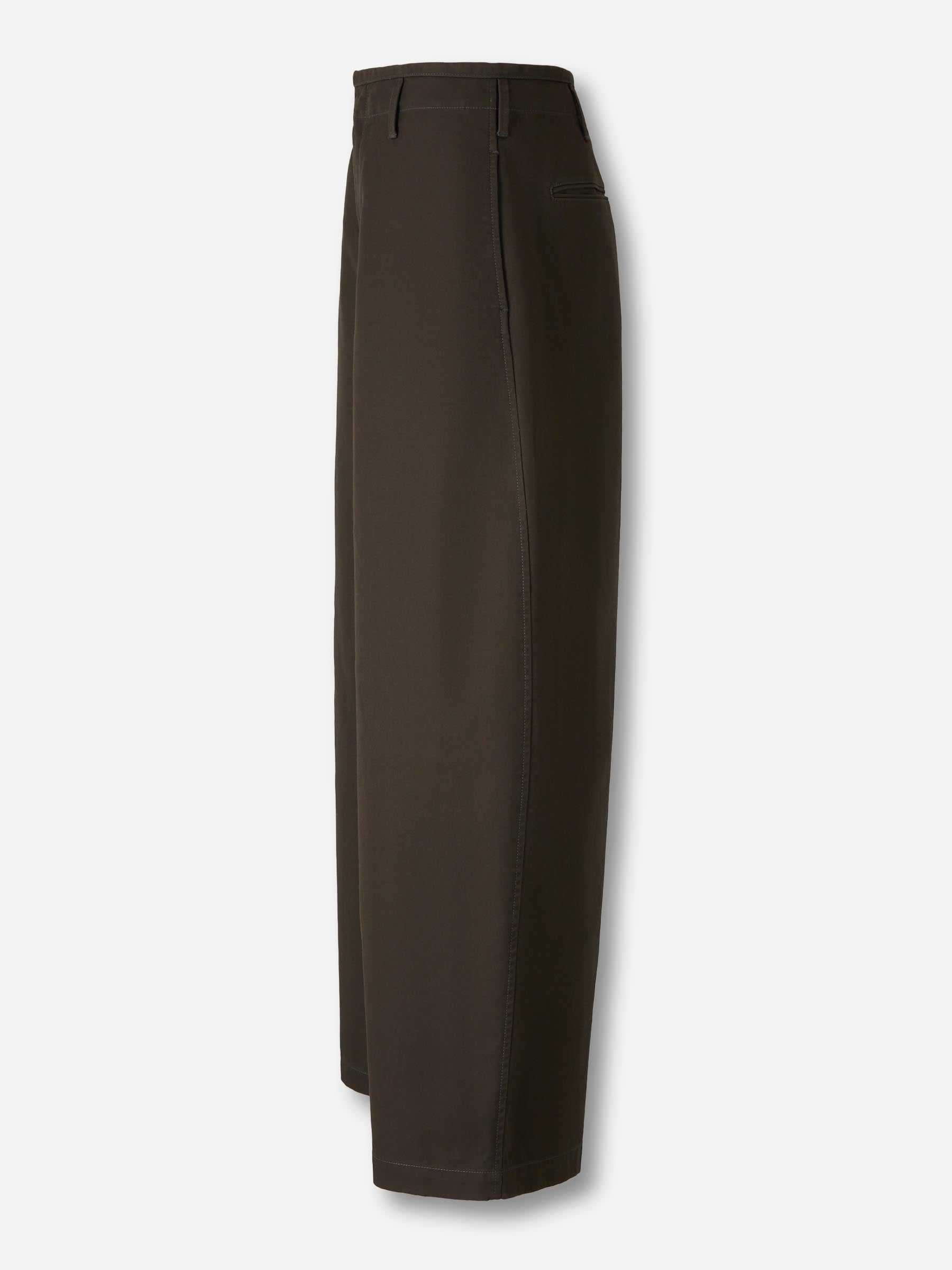 Lemaire Mujer Barcelona Pantalones Anchos Chinos color Marrón Oscuro sku 761-003909 01 - Foto 2