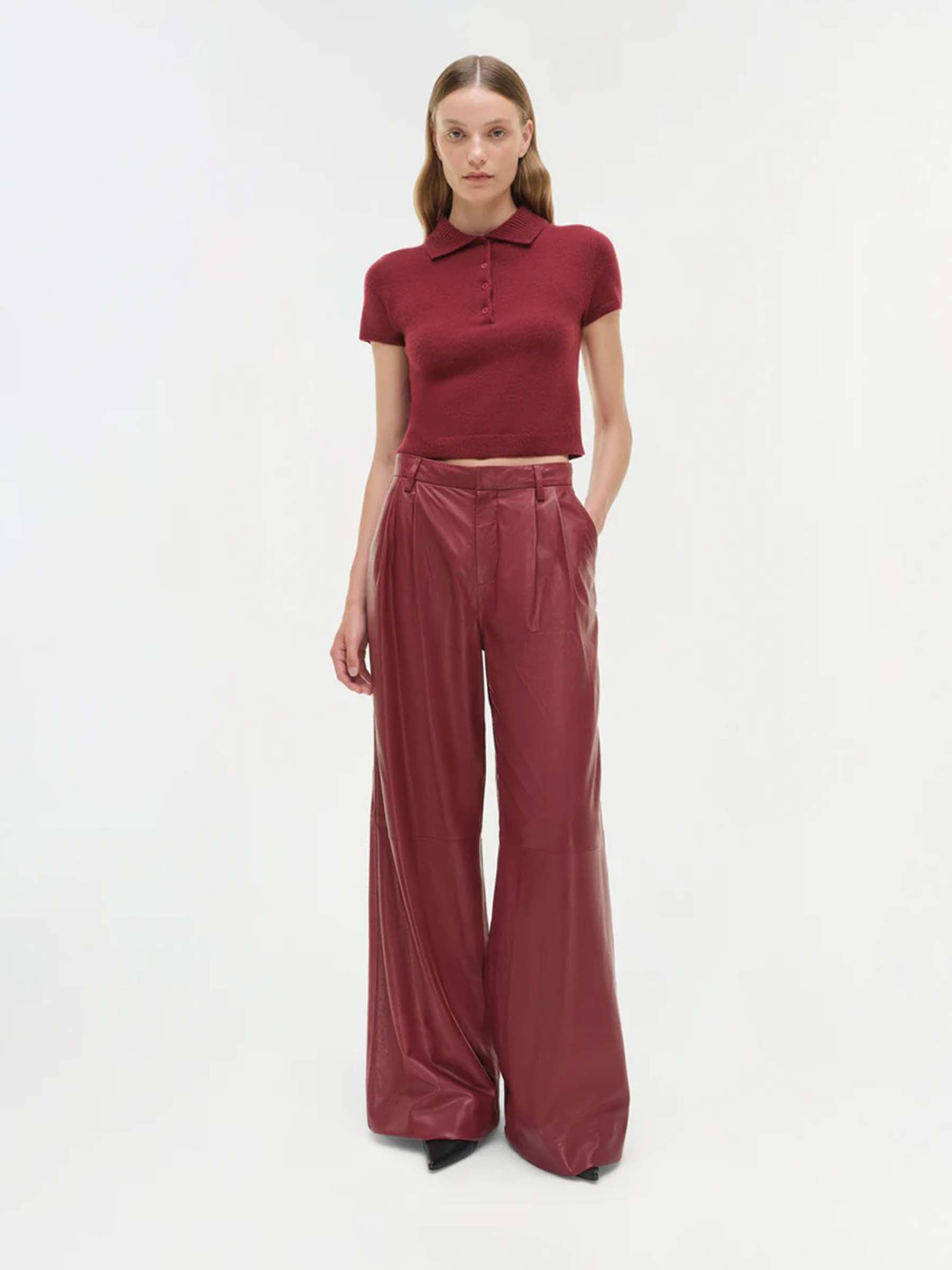 Simkhai Mujer Barcelona Pantalones Anchos Kobie color Burdeos sku 761-003912 01 - Foto 2