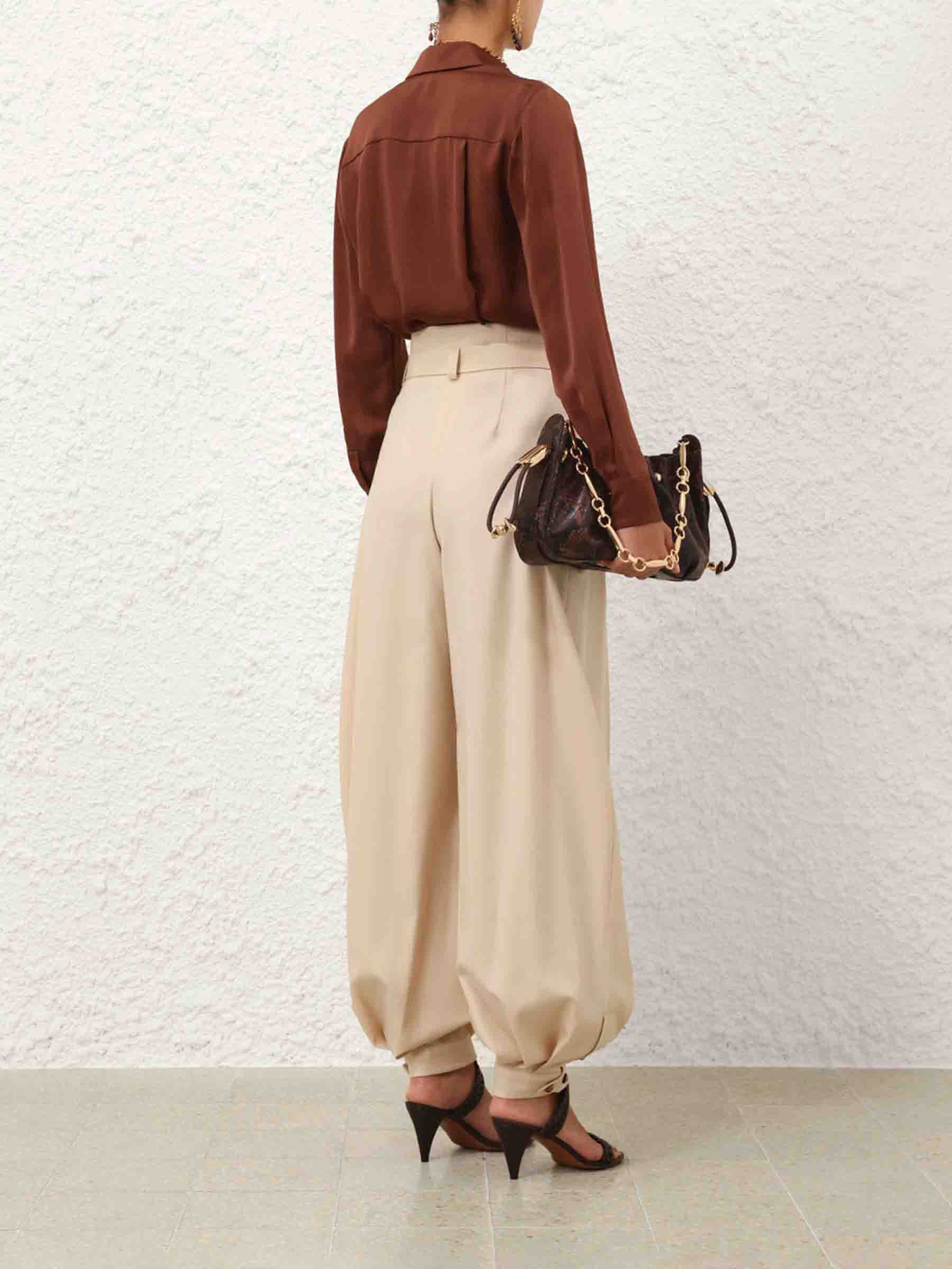 Zimmermann Mujer Barcelona Pantalones Lana Hypnotic color Beige sku 761-003914 01 - Foto 2